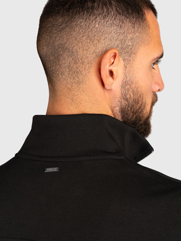 Black sweatshirt with zip - 3