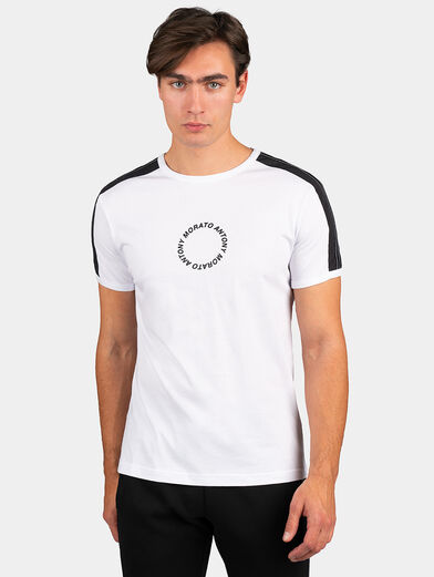 T-shirt with round logo print - 1