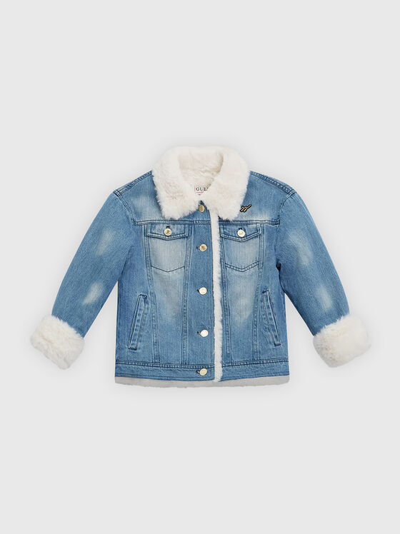 Denim jacket with accent back - 1