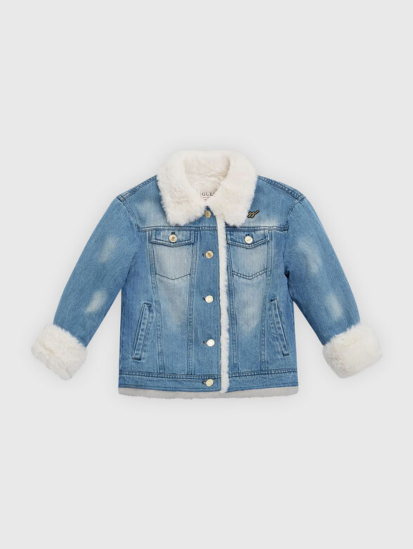 Denim jacket with accent back - 1