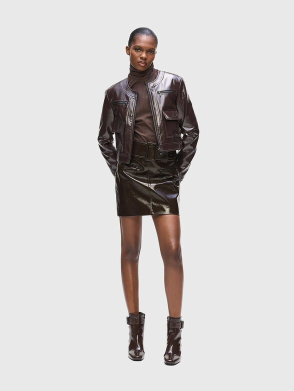 Patent faux leather skirt - 4