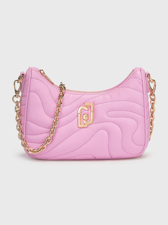 Розова кросбоди чанта с две презрамки - 1
