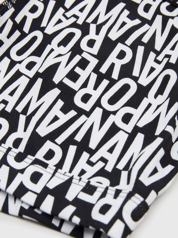 Cotton boxers with logo print - 3