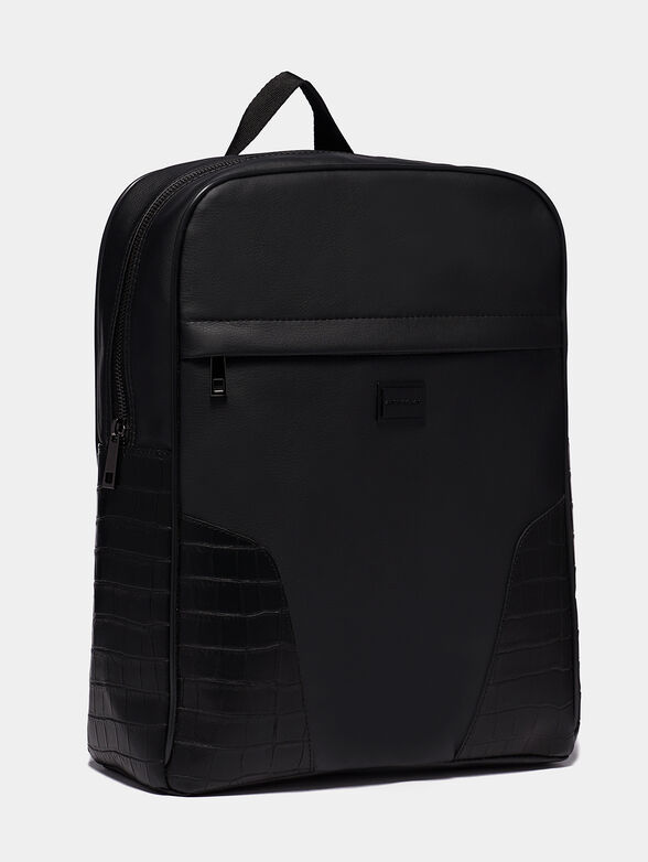 Black backpack with contrasting inserts - 2