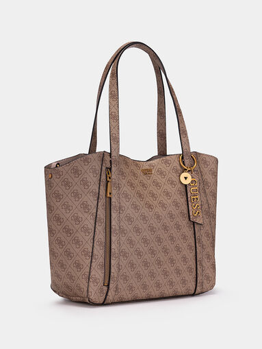 Shopper bag with monogram logo print - 3