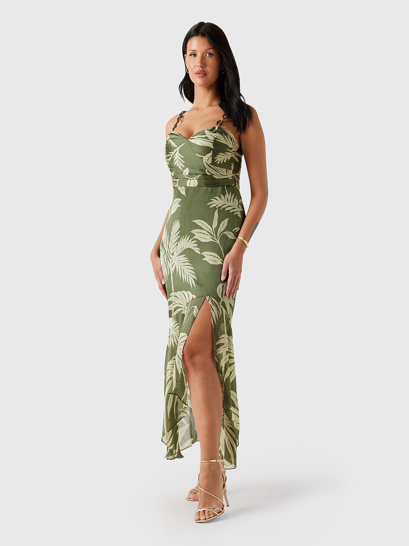 STACIE maxi dress with slit brand GUESS — Globalbrandsstore