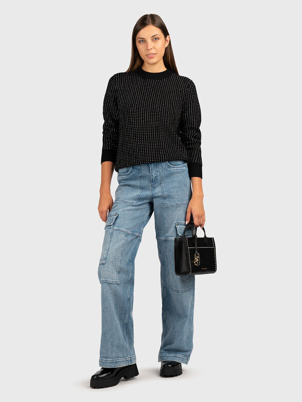 Sweater with appliqu&eacute; rhinestones - 2