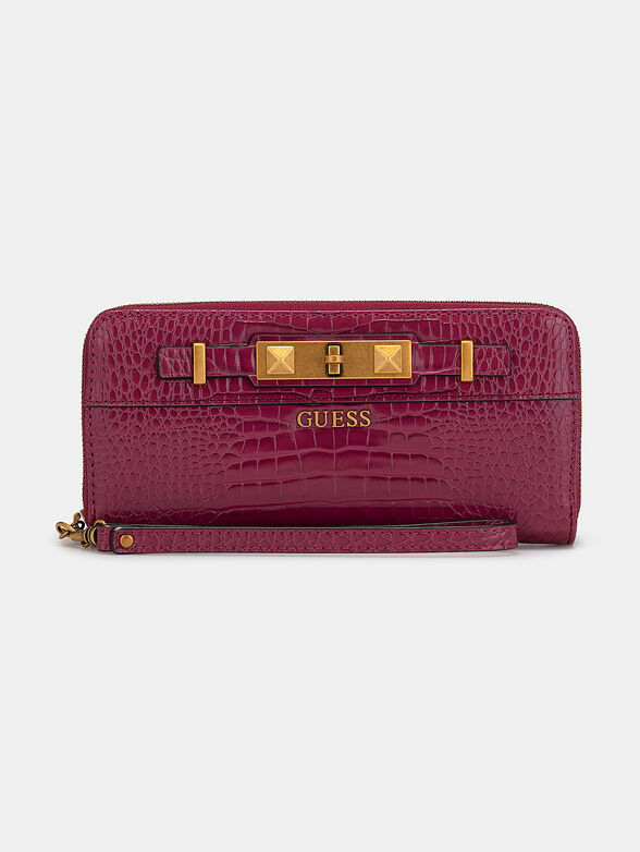 RAFFIE purse with crocodile texture - 1