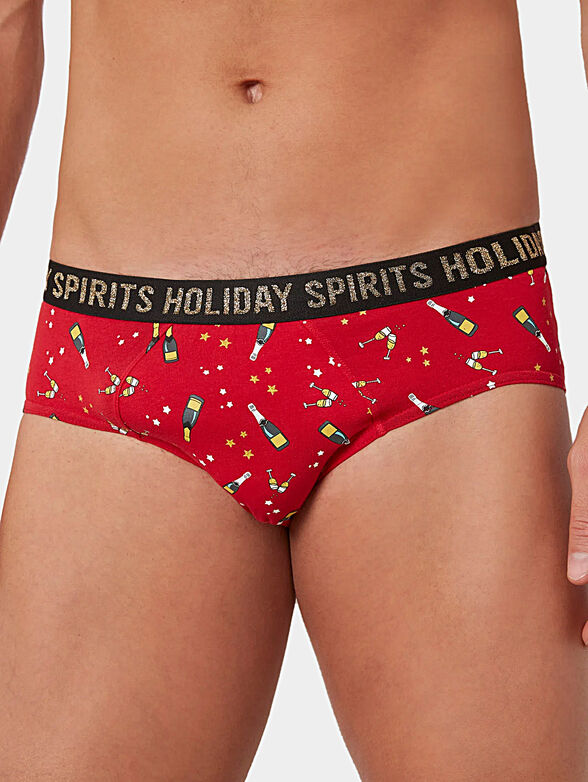HELLO XMAS briefs with print - 1