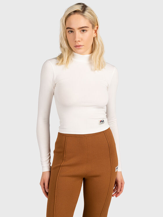 TARSIA blouse with turtleneck - 1