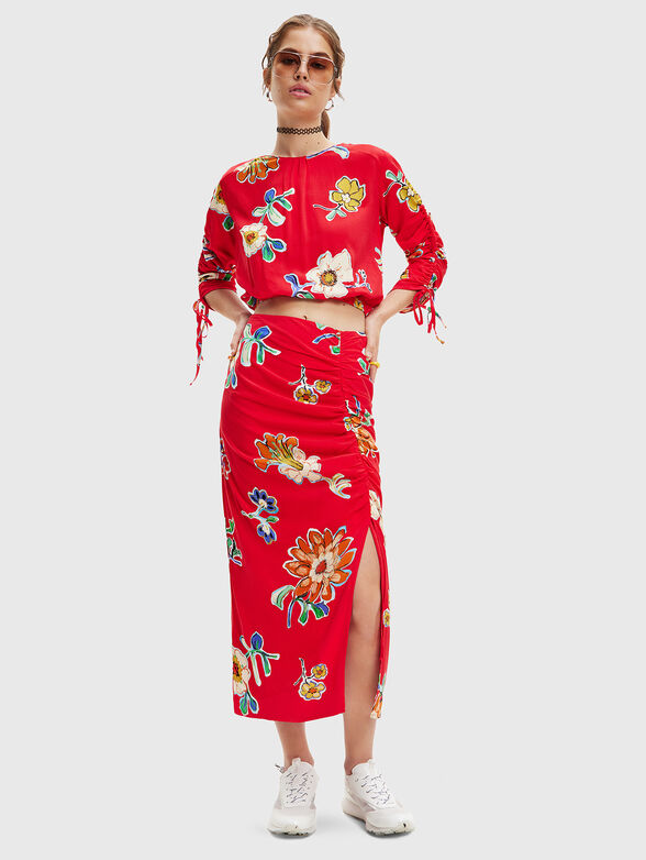 Redi midi skirt with floral print - 4