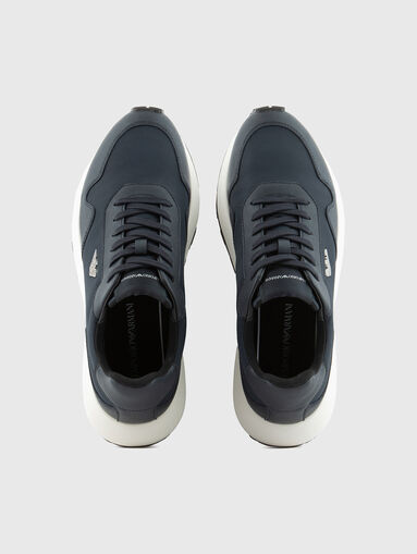 Beige sneakers with logo detail - 5