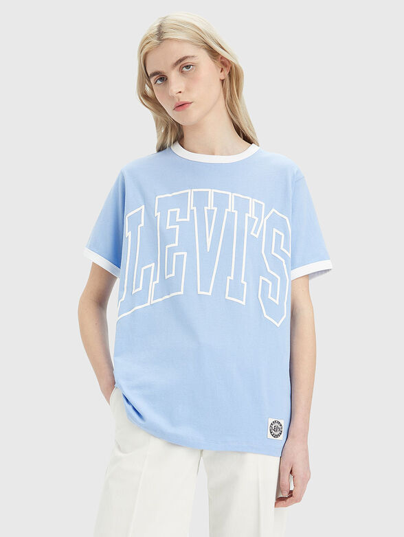 RINGER oversized T-shirt in blue color - 4