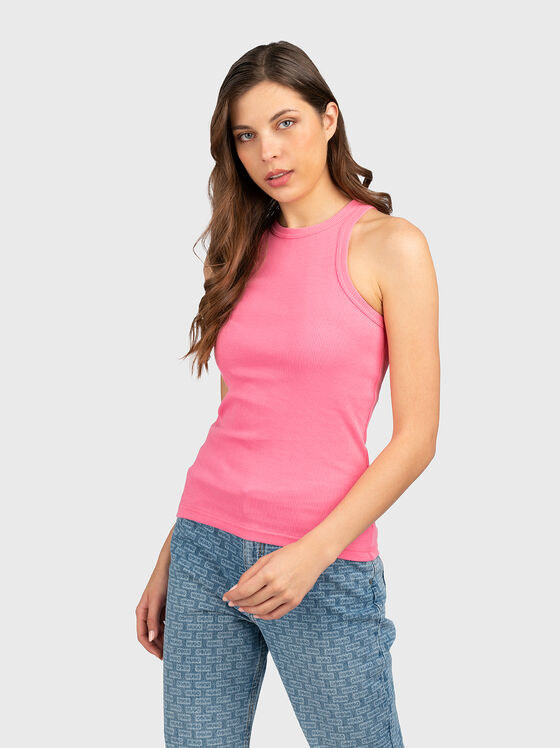 Ribbed cotton top - 1