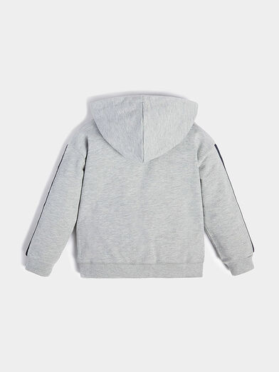 Cotton sweatshirt with zipper and hood - 2