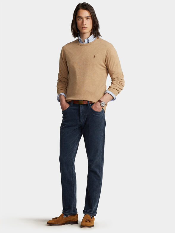 VARICK blue velvet jeans - 4