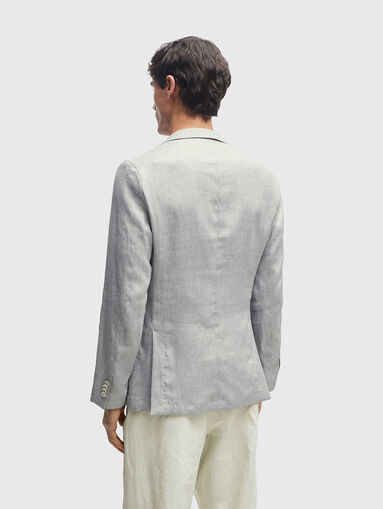 HANRY grey jacket in linen blend - 3
