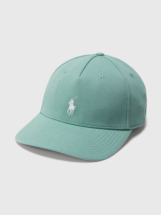 Памучна шапка с контрастно лого - 1