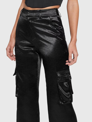 JAMIE satin cargo pants - 4
