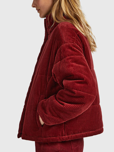 FIONA CORD jacket in bordeaux color - 4