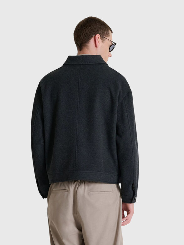 Dark grey wool coat - 2