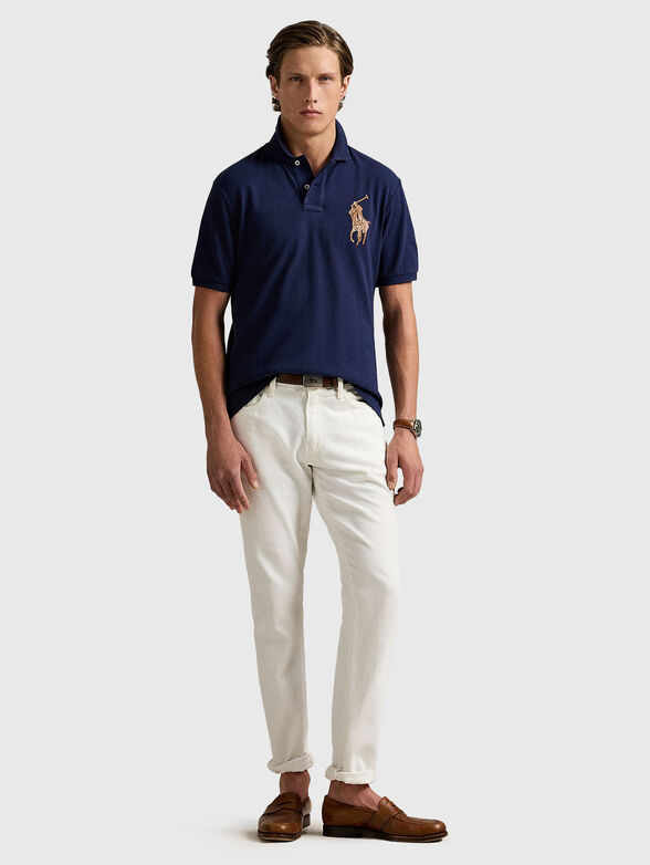 Cotton polo shirt with maxi logo - 2