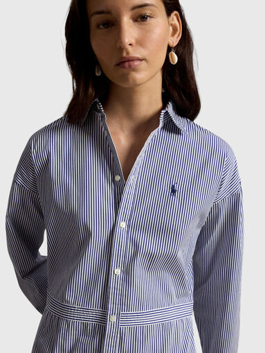 Striped shirt dress - 4