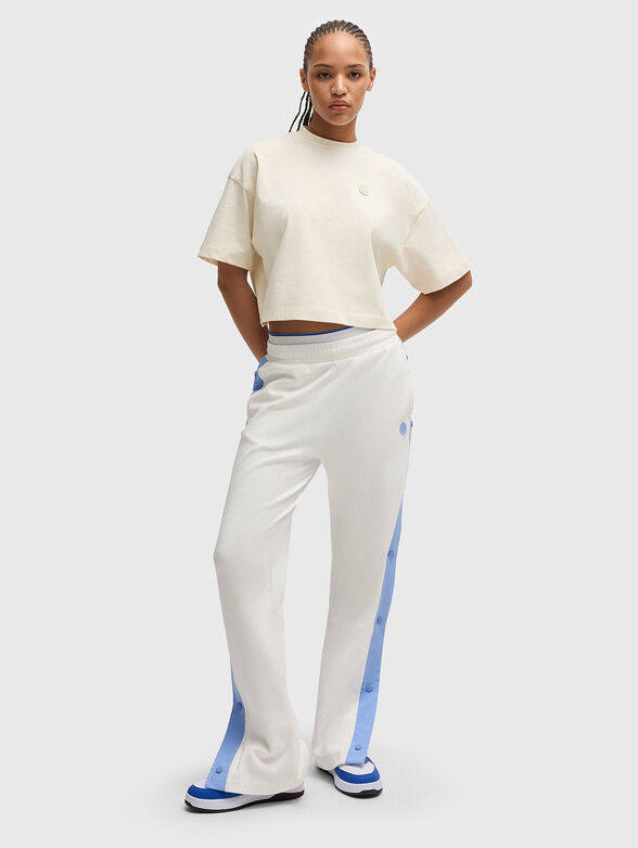 Round neck cropped T-shirt - 2