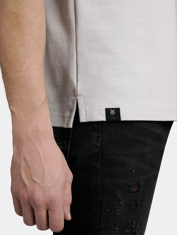 Grey polo-shirt with embroideries - 5