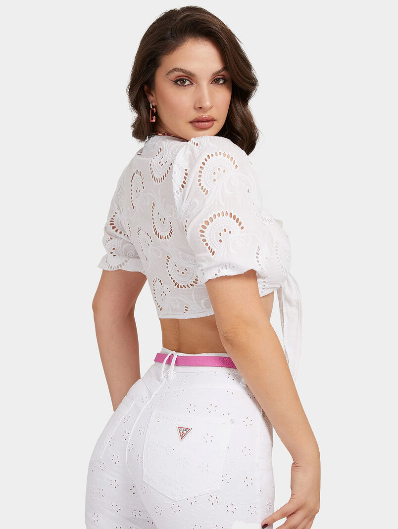 SILVIA multicolor top with embroidery - 3