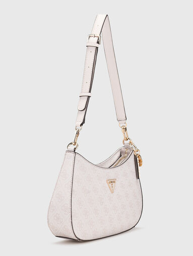 NOELLE bag with monogram print in beige - 3