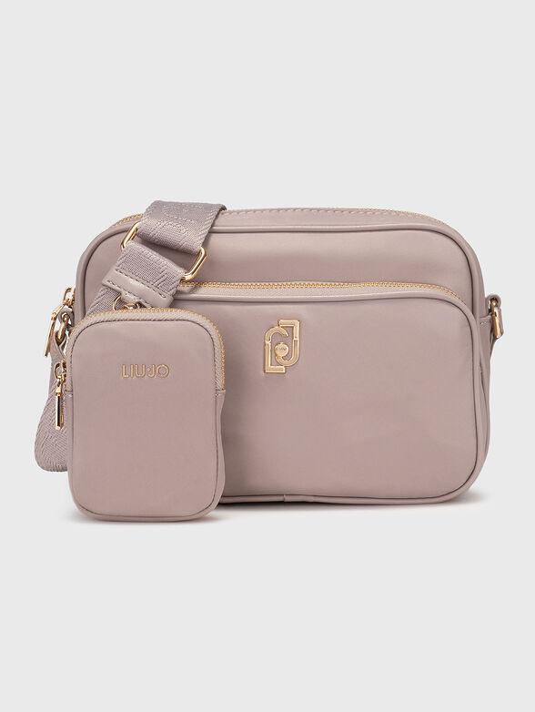 Black crossbody bag with logo - 1