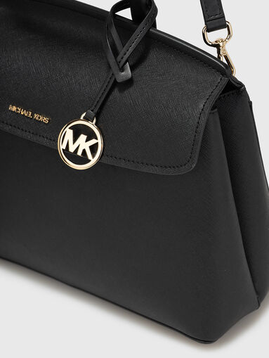 MD TH SATCHEL  black leather bag - 4