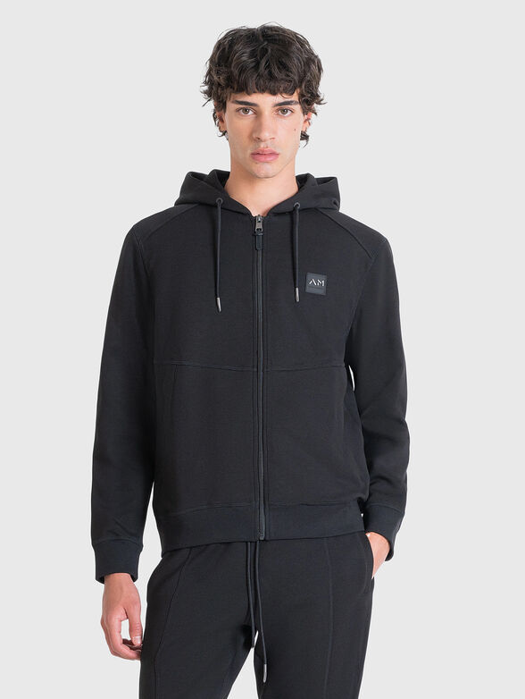 Black sweatshirt with logo - 1