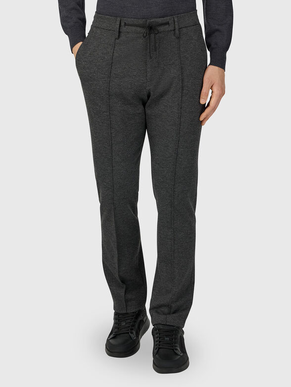 Viscose blend jersey trousers - 1