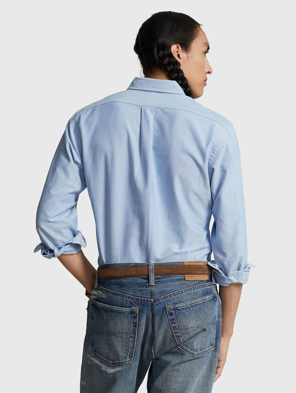 Cotton shirt with embroidered Polo Bear pocket - 3