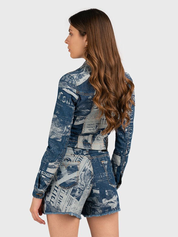 Printed denim jacket - 3