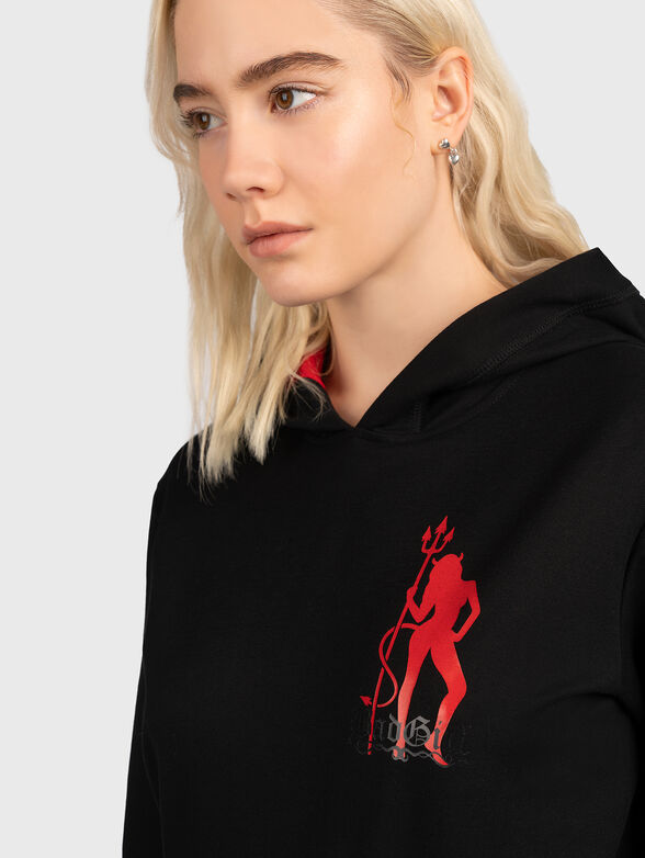 Sweatshirt cotton blend with accent back  - 5