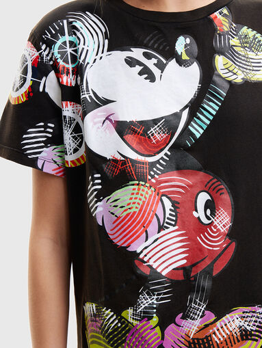 Cotton T-shirt with print  - 5