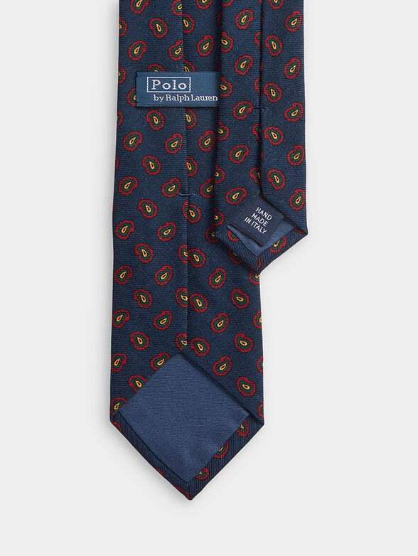 Wool tie with colorful pattern - 1