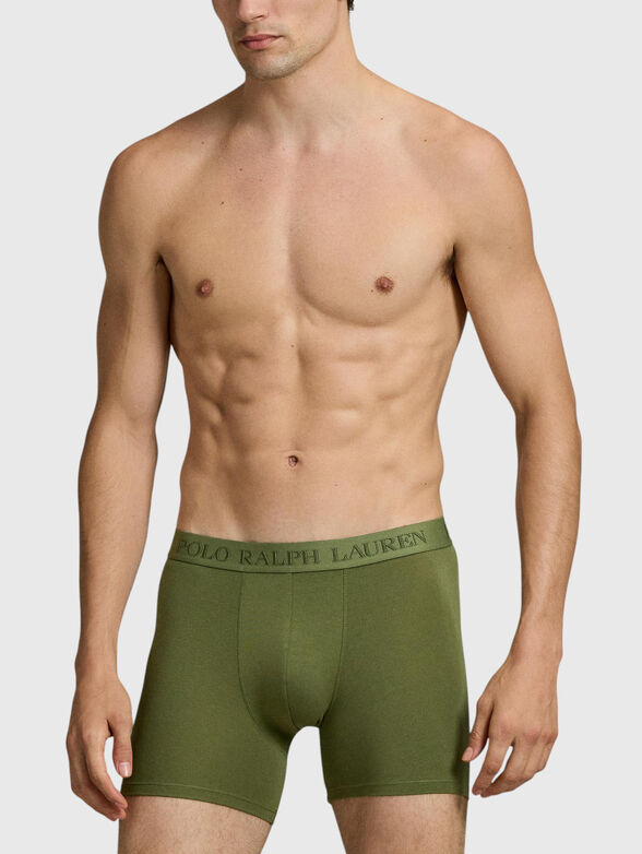 Set of three pairs of boxer shorts in green  - 2
