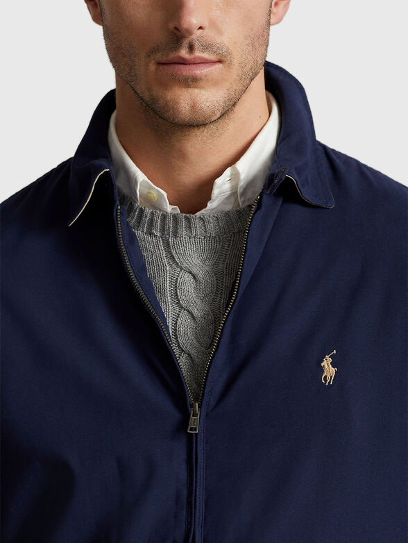 Dark blue hooded jacket - 4