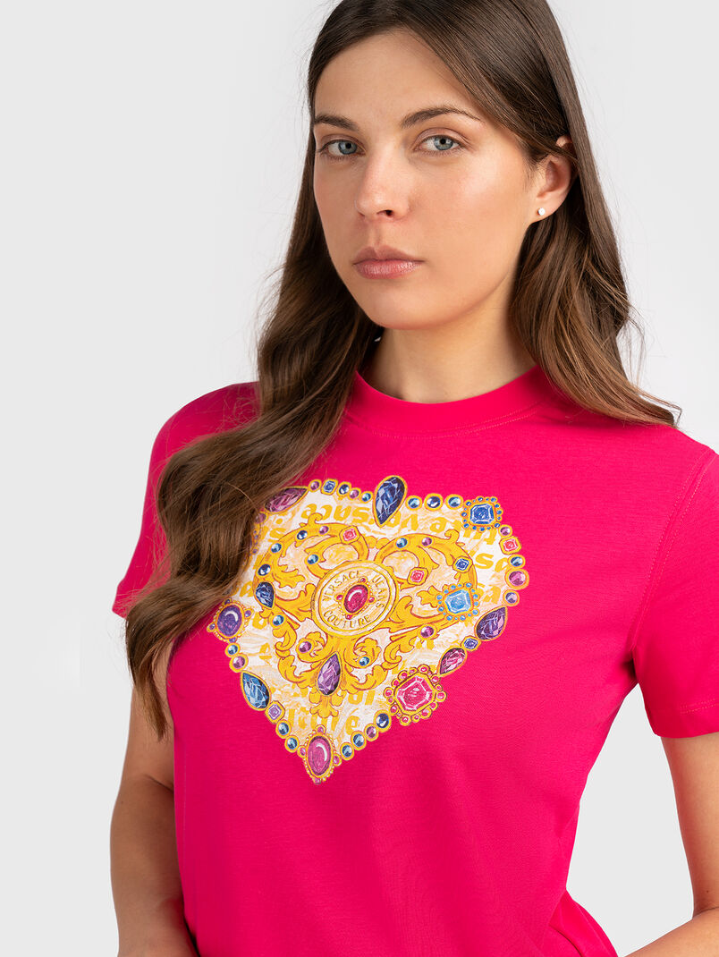 Black T-shirt with accent print - 3