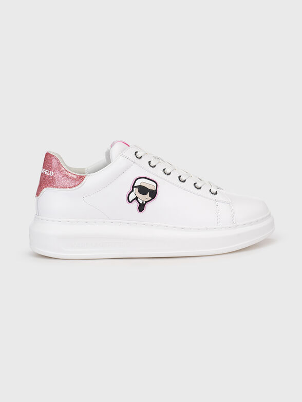 KAPRI leather sneakers with accent logo - 1