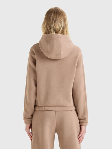 Beige hooded sweatshirt - 3