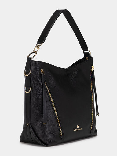 Black leather shoulder bag - 3