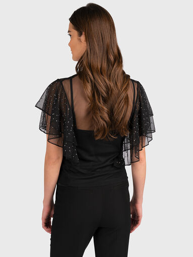 FELISA blouse with tulle and shiny applications - 3