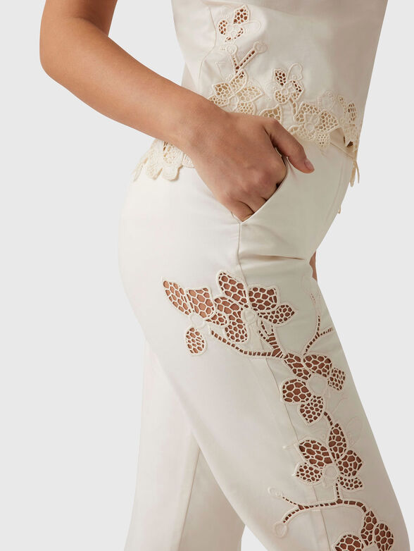 FARRAH trousers with accent embroidery - 3