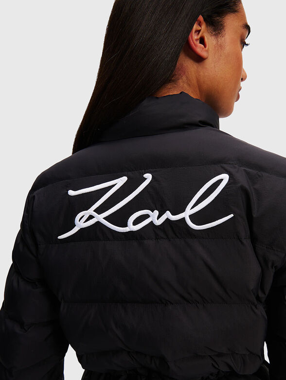Padded jacket with logo embroidery - 4