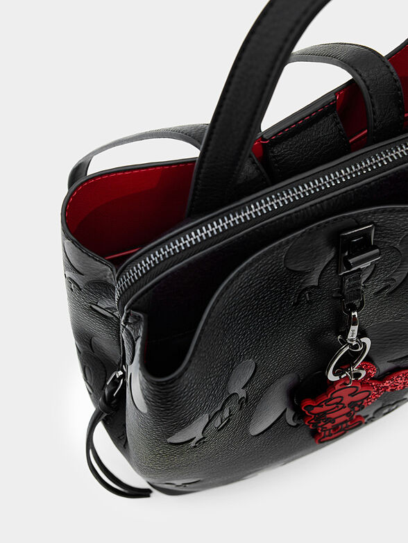 Black backpack with embossed Mickey Mouse - 6